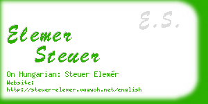 elemer steuer business card